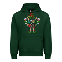 Forest Green I'm The wine Lover Elf Urban Hoodie - CowhideDigitalArt