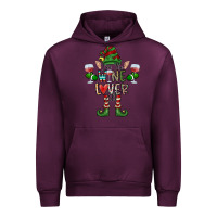 Mauve Wine I'm The wine Lover Elf Urban Hoodie - CowhideDigitalArt