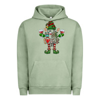 Pigment Oil Green I'm The wine Lover Elf Urban Hoodie - CowhideDigitalArt