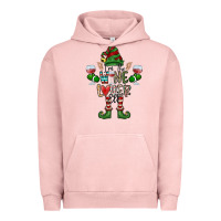 Pigment Salmon I'm The wine Lover Elf Urban Hoodie - CowhideDigitalArt