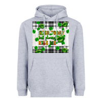 Heather Grey Irish today but please kiss me st. patricks day Heavyweight Hoodie - FaDigitalArtStudio