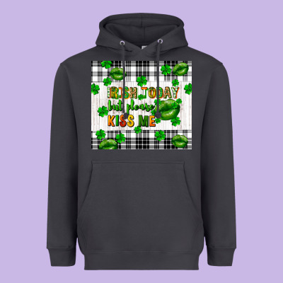 Irish Today But Please Kiss Me St. Patricks Day Heavyweight Hoodie Designed By Fadigitalartstudio