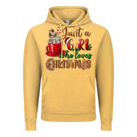 Vintage Mustard just a girl who loves christmas Vintage Hoodie - BundleAndBundleShop