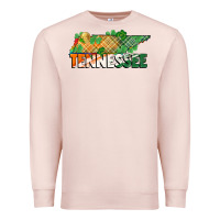 Pale Pink tennessee map st patrick's day Premium Sweatshirt - FaDigitalArtStudio