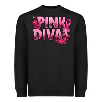 Black Pink Divas Breast Cancer Heavyweight Sweatshirt - NancyCooperArtShop