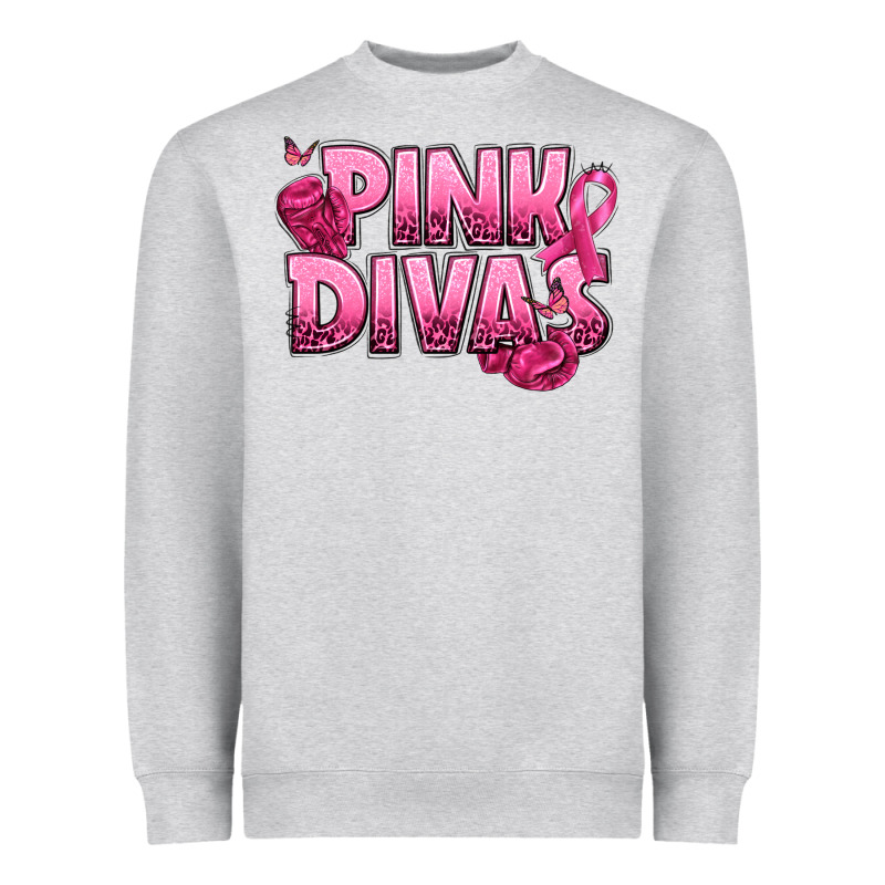 Pink Divas Breast Cancer Heavyweight Sweatshirt by NancyCooperArtShop | Teevron
