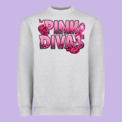Pink Divas Breast Cancer Heavyweight Sweatshirt Designed By Nancycooperartshop
