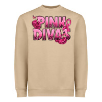 Mushroom Pink Divas Breast Cancer Heavyweight Sweatshirt - NancyCooperArtShop