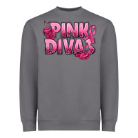 Storm Pink Divas Breast Cancer Heavyweight Sweatshirt - NancyCooperArtShop