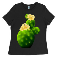 Black texas cactus Ladies Tee - LillyAllenDesigns