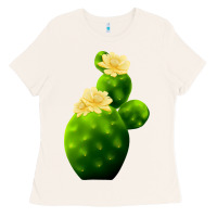 Bone texas cactus Ladies Tee - LillyAllenDesigns