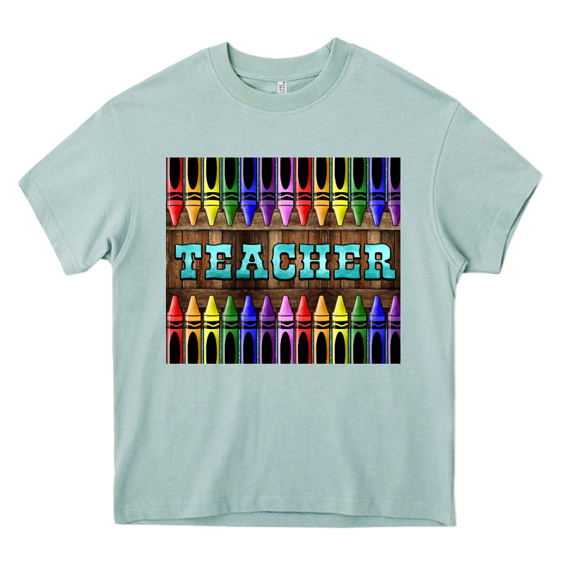 Teacher Crayons Heavy Core Tee by LillyAllenDesigns | Teevron