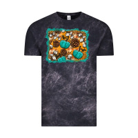 Cloud Black fall pumpkin distressed background Vintage Tee - BundleAndBundleShop