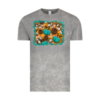 Cloud Rock fall pumpkin distressed background Vintage Tee - BundleAndBundleShop