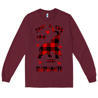 Burgundy Just a girl who loves Elephants - Elephant Long Sleeve Tee - Bettercallsaul