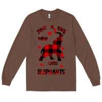 Chestnut Just a girl who loves Elephants - Elephant Long Sleeve Tee - Bettercallsaul