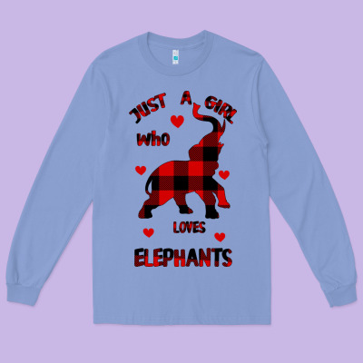 Just A Girl Who Loves Elephants - Elephant Long Sleeve Tee Designed By Bettercallsaul