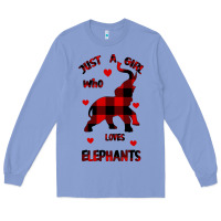 Colony Blue Just a girl who loves Elephants - Elephant Long Sleeve Tee - Bettercallsaul