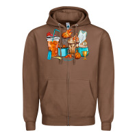 Chestnut Basketball coffee cups Zipper Hoodie - HowdyJamesFarm