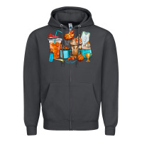 Smoke Basketball coffee cups Zipper Hoodie - HowdyJamesFarm