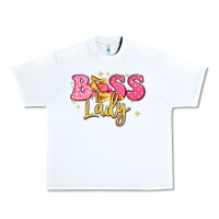 White boss lady Urban Heavy Tee - LillyAllenDesigns