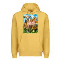 Antique Gold farm animals wagon olivia Premium Hoodie - OliviaCreatesArt