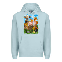 Blue Mist farm animals wagon olivia Premium Hoodie - OliviaCreatesArt