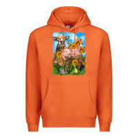 Carrot farm animals wagon olivia Premium Hoodie - OliviaCreatesArt