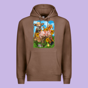 Farm Animals Wagon Olivia Premium Hoodie Designed By Oliviacreatesart
