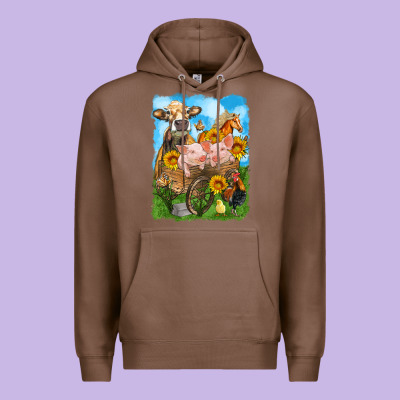 Farm Animals Wagon Olivia Premium Hoodie Designed By Oliviacreatesart