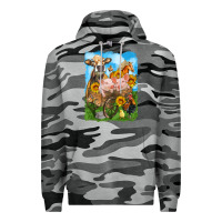 Slate Camo farm animals wagon olivia Premium Hoodie - OliviaCreatesArt