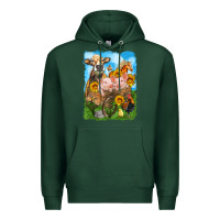 Sports Green farm animals wagon olivia Premium Hoodie - OliviaCreatesArt