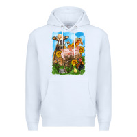 White farm animals wagon olivia Premium Hoodie - OliviaCreatesArt