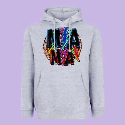 Mama Lightning Bolts Mother's Day Heavyweight Hoodie Designed By Fadigitalartstudio