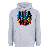 Heather Grey Mama lightning bolts Mother's Day Heavyweight Hoodie - FaDigitalArtStudio