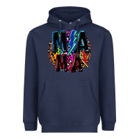Navy Mama lightning bolts Mother's Day Heavyweight Hoodie - FaDigitalArtStudio