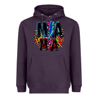 Plum Mama lightning bolts Mother's Day Heavyweight Hoodie - FaDigitalArtStudio