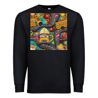 Black school bus coffee and star with leopard seamless pattern bbs Premium Sweatshirt - BundleAndBundleShop