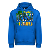 Cobalt Half Irish All Trouble Urban Hoodie - CowhideDigitalArt