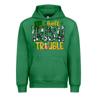 Emerald Half Irish All Trouble Urban Hoodie - CowhideDigitalArt