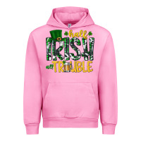 Fuchsia Pink Half Irish All Trouble Urban Hoodie - CowhideDigitalArt