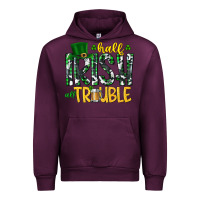 Mauve Wine Half Irish All Trouble Urban Hoodie - CowhideDigitalArt