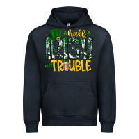 Navy Half Irish All Trouble Urban Hoodie - CowhideDigitalArt