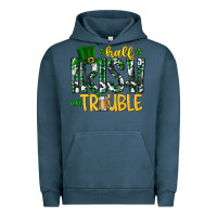 Pigment Midnight Navy Half Irish All Trouble Urban Hoodie - CowhideDigitalArt