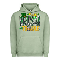 Pigment Oil Green Half Irish All Trouble Urban Hoodie - CowhideDigitalArt