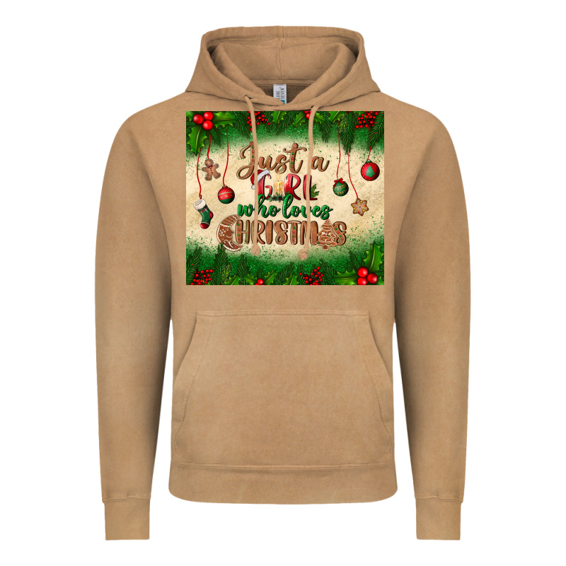 Just A Girl Who Loves Christmas Tumbler Vintage Hoodie by BundleAndBundleShop | Teevron