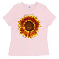 Bubblegum Pink tiger eyes sunflower Ladies Tee - LillyAllenDesigns