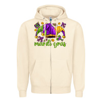 Sandshell Mardi Gras with jester hat Zipper Hoodie - HowdyJamesFarm
