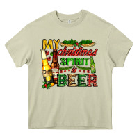 Mossy my christmas spirit is beer with beer bottles Heavy Core Tee - AdoDesignShop