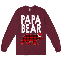 Burgundy Papa Bear Long Sleeve Tee - Bettercallsaul